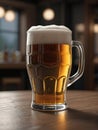 Photo Of Glass Of Beer Isolated White Background. Generative AI Royalty Free Stock Photo