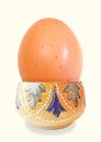 posh vinage egg cup food industry brown fresh free range high society victorian king queen cazin pottery
