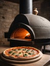 Photo Of Original Stone Oven Pizza Italia. Generative AI