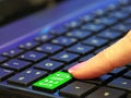 Computer green send button online internet web proxy count