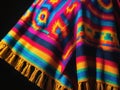 Photograph Of Colorful Mexican Poncho. Generative AI Royalty Free Stock Photo