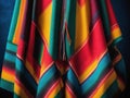 Photograph Of Mexican Serape Poncho Background. Generative AI Royalty Free Stock Photo