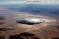 concept of a photographed UFO over the desert encapsulates the mystique of unidentified flying objects