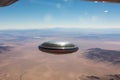 concept of a photographed UFO over the desert encapsulates the mystique of unidentified flying objects