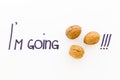 Illustrated phrase I am going nuts Royalty Free Stock Photo