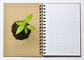 Concept picture of recycle notebook Royalty Free Stock Photo