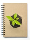 Concept picture of recycle notebook Royalty Free Stock Photo