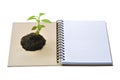 Concept picture of recycle notebook Royalty Free Stock Photo