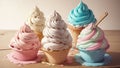 Piece of Sweetness A Colorful Ice Cream Cone Puzzle for National Ice Cream Cone Day.AI Generated