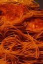 A Pile Of Spaghetti Sitting On Top Of A Table. Generative AI