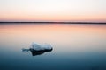 Concept of pollution, creative background. Plastic bag floating in the ocean, non-decomposable plastic, pollution of the Royalty Free Stock Photo