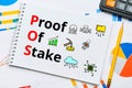 Concept pos and Proof of Stake with abstract icons Royalty Free Stock Photo