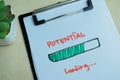Concept of Potential Loading write on paperwork isolated on wooden background Royalty Free Stock Photo