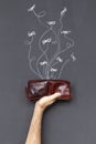 Concept of poverty and bankruptcy with a wallet Royalty Free Stock Photo