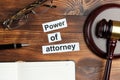 The concept of Power of attorney in court cases Royalty Free Stock Photo