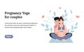 Concept pregnancy yoga for couples