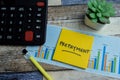 Concept of Prepayment write on sticky notes isolated on Wooden Table. stock market concept Royalty Free Stock Photo