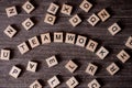 Concept presented by crossword with words teamwork with many woo Royalty Free Stock Photo