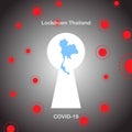 Concept of prevention Covid-19 virus outbreak pandemic and lockdown Thailand country