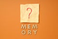 Concept of problems with memory, amnesia disease Royalty Free Stock Photo