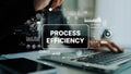 Concept of Process Efficiency in Business with Digital Analytics and Data Visualization Tools in Modern Office Royalty Free Stock Photo
