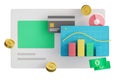 Concept of process optimization. Business improvement , development, project planning, effective business work. bar chart, Royalty Free Stock Photo