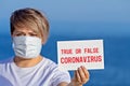 Concept of profiteering media about Chinese Coronavirus 2019-nCoV virus