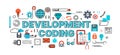 Concept of programming, development software and coding process