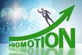 The concept of promotion with businessman