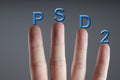 Concept of PSD2 - Payment services directive Royalty Free Stock Photo