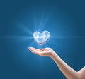 Concept of a pure and healthy heart. Royalty Free Stock Photo