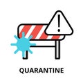 Concept of Quarantine icon, modern flat editable line design vector illustration