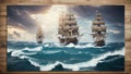 Raiders of the Sea A Majestic Pirate Ship for Talk Like a Pirate Day.AI Generated