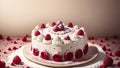 Raspberry Temptation A Delicious Photograph for National Raspberry Cake Day.AI Generated