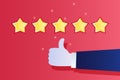 Concept of rating. Customer review.