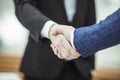 Concept of a reliable partnership : a handshake of business partners Royalty Free Stock Photo