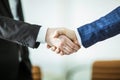 Concept of a reliable partnership : a handshake of business partners Royalty Free Stock Photo