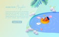 Concept of remote working and work from anywhere. Working from home during Covid-19. Landing page template.  Vector illustration Royalty Free Stock Photo