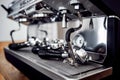 Concept repair and maintenance of automatic coffee machine service, cleaning of parts