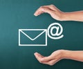 Concept representing email