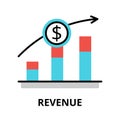 Concept of Revenue icon, modern flat thin line design