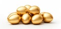 Concept of Richness, golden eggs,