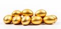 Concept of Richness, golden eggs, isolated