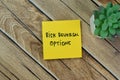 Concept of Risk Reversal Options write on sticky notes isolated on Wooden Table