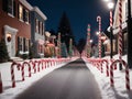 A Row Of Candy Canes. Generative AI Royalty Free Stock Photo