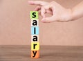 The concept of salary cut indoors Royalty Free Stock Photo