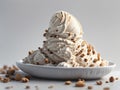 Satisfy Your Cravings With This Stunning Food Photography Of Vanilla Ice Cream Isolated On A White Background. Generative AI