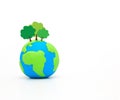 Concept save green planet. Help the world