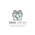 Concept of Save Water, Recycling, ECO Nature, Green, Ocean and Sea Environment