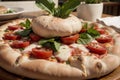 Savory Delight Organic Pizza with Fresh Ingredients.AI Generated